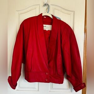 Wilson Women's Red Leather Jacket
